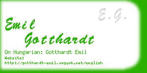 emil gotthardt business card